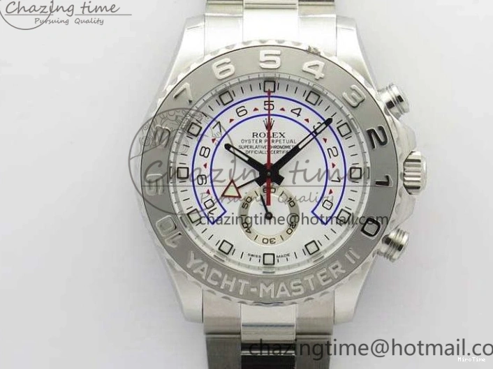 MiroTime 1218 Breathable YachtMaster II 116689 SS JF 1:1 Best Edition White Dial Blue On SS Bracelet A 3578